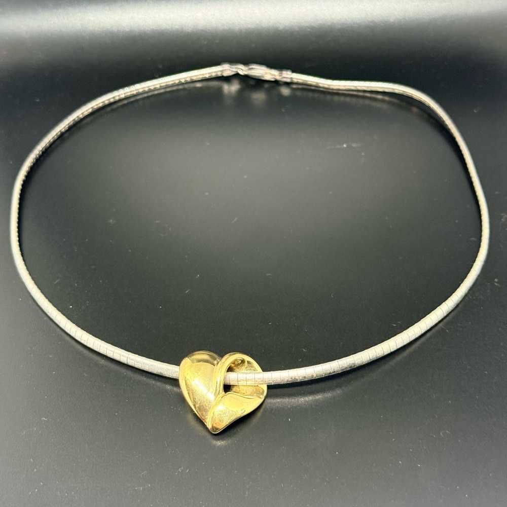Gold Heart Pendant Necklace - Women Jewelry